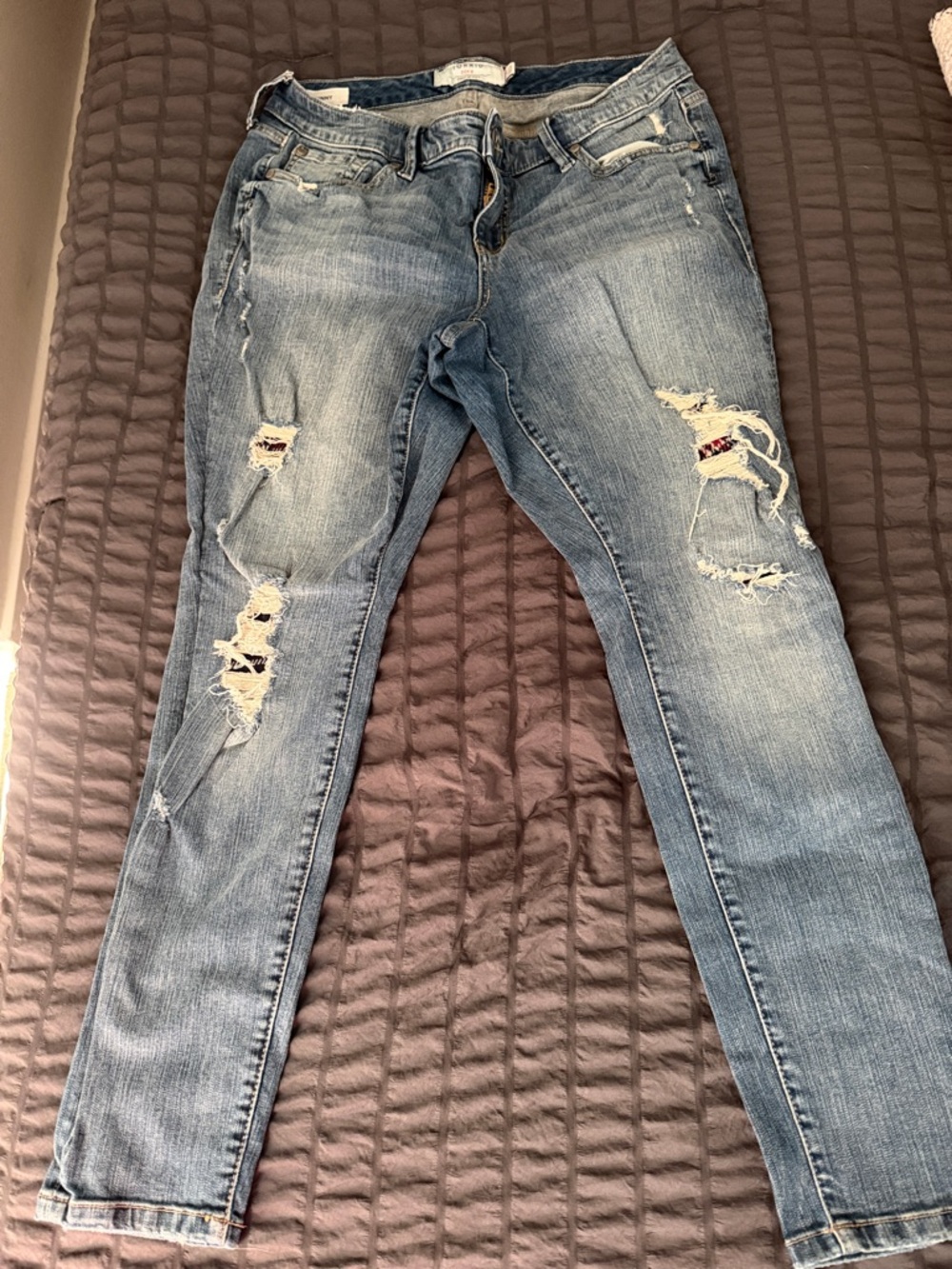 torrid Light Blue Distressed Skinny Jeans
